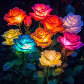 Solar Lights Outdoor Waterproof for Garden Decor, 4 Pack Solar Garden Lights for Outside, Outdoor Solar Lights for Yard with Solar Flowers Lights (size: 8pcs)